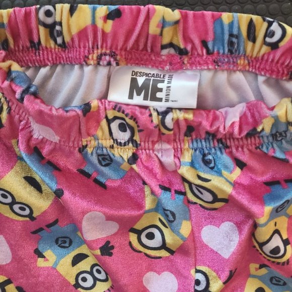 Despicable Me Minion child girl's long comfy pajama pants Size S/P (7/8) - Picture 2 of 3